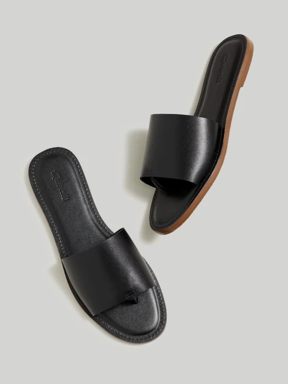 Like new Madewell leather the Boardwalk Post Slide Sandal